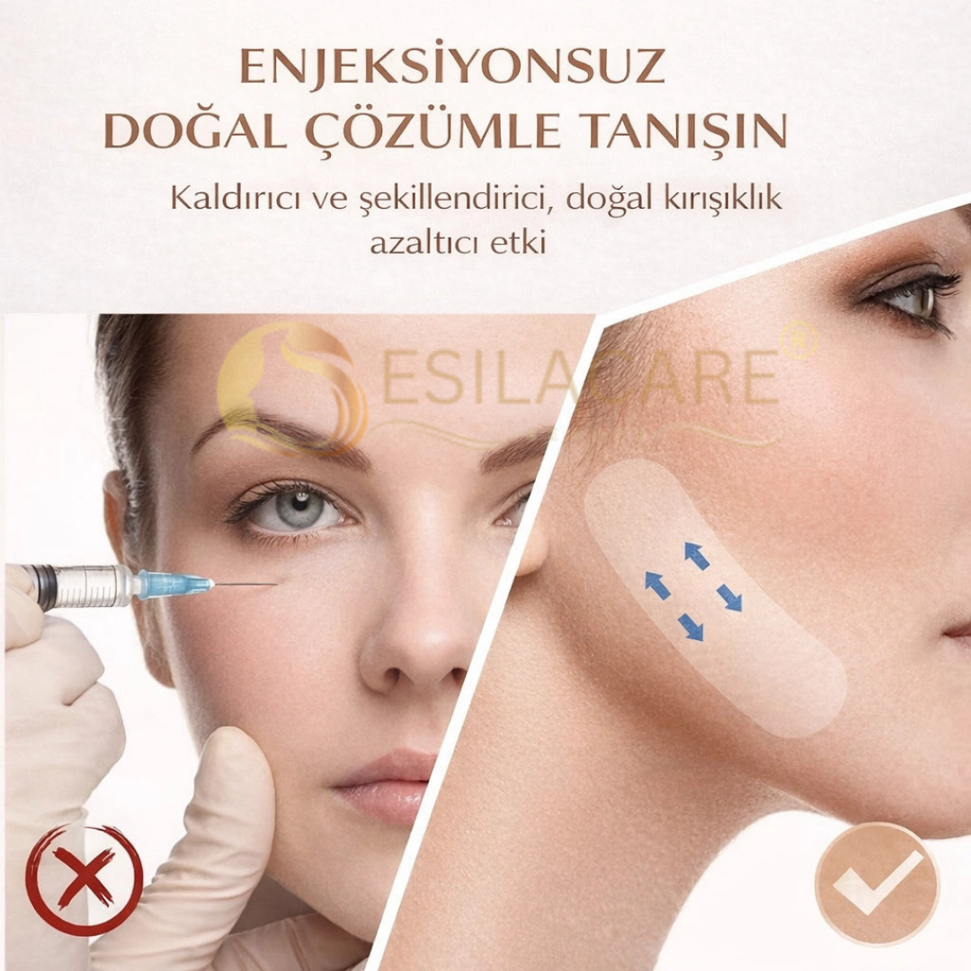 EsilaCare™ Ultra Şeffaf Yüz Germe Bandı | Çift Çene ve Sarkık Cilt İçin Görünmez Lifting Bandı