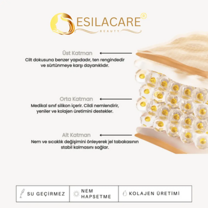 EsilaCare™ Medikal Silikonlu Kolajen Bandı | Kırışıklık ve Yara İzi Bakım Bandı 4 cm x 1,5 m