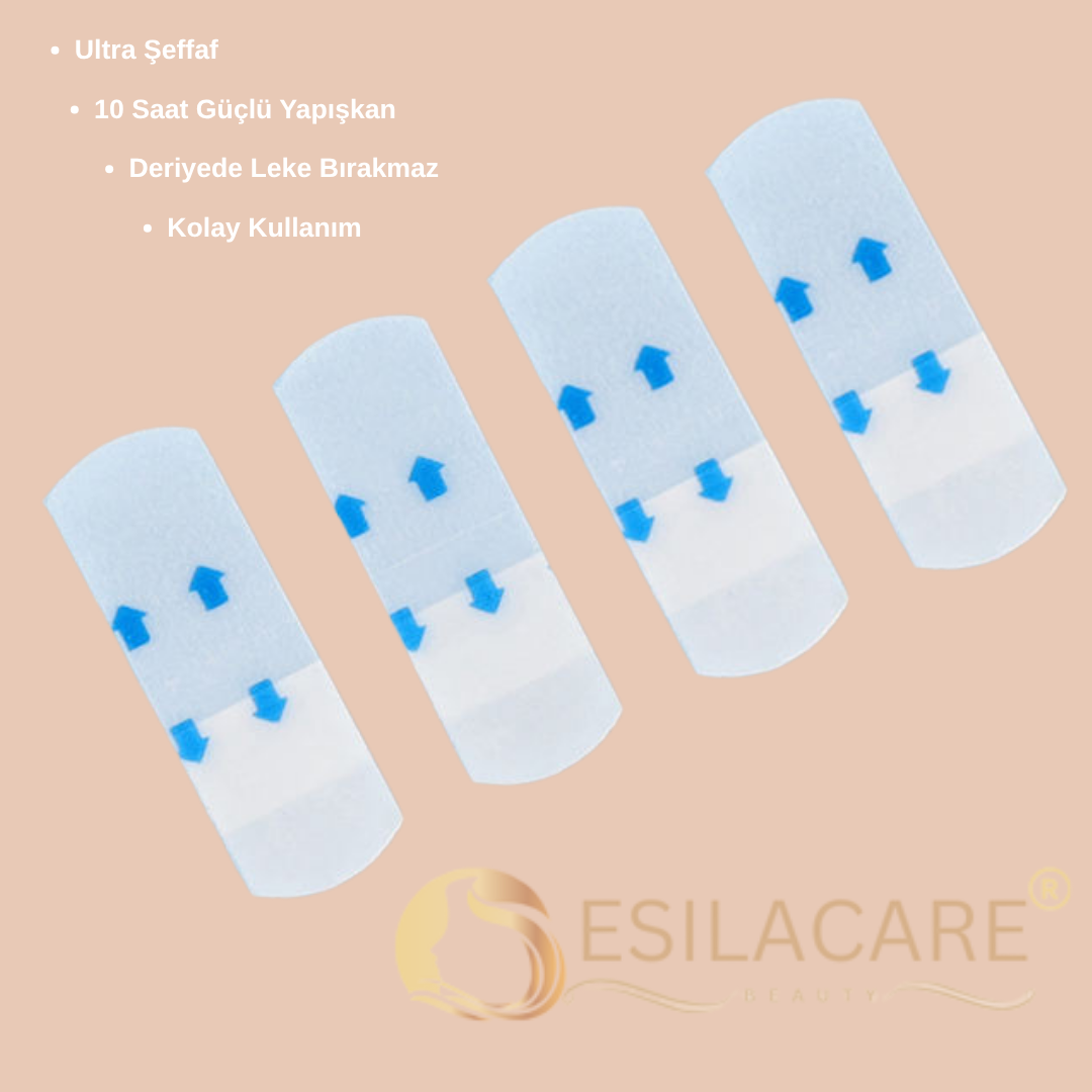 EsilaCare™ Ultra Şeffaf Yüz Germe Bandı | Çift Çene ve Sarkık Cilt İçin Görünmez Lifting Bandı